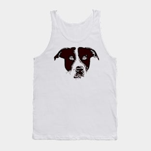 Black and White Dog Design Tank Top